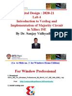 DD - Lab4 - Introduction To Verilog and Implementation of Majority Circuit in Xilinx ISE