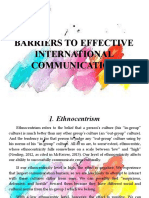 Barriers To Effective International Communication