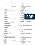 Grammar and Vocabulary Mock Exam