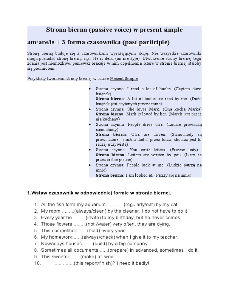 Strona Bierna Angielski ćwiczenia I Odpowiedzi Pdf
