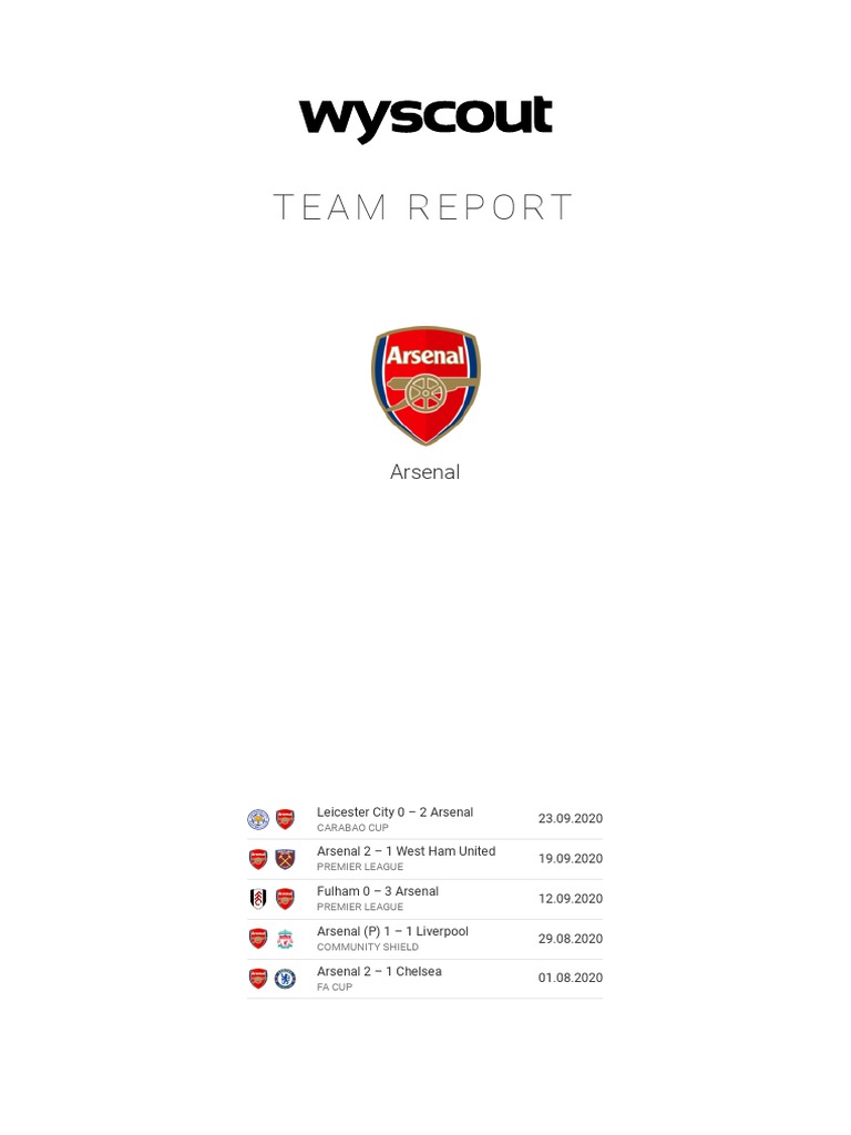 Arsenal FC | PDF | Premier League Clubs | Association Football Clubs