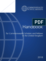 Handbook: or Commonwealth Scholars and Fellows in The United Kingdom