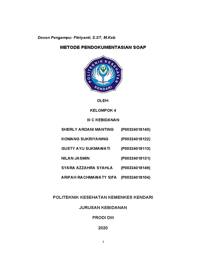 Kelompok 4 Metode Dokumentasi Soap | PDF