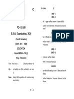 Pd-1214-U B. Ed. Examination, 2020: Fkeâef&