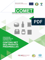 Procédure Harmonisée de Contrôle Du Contenu Net Des Produits Préemballés