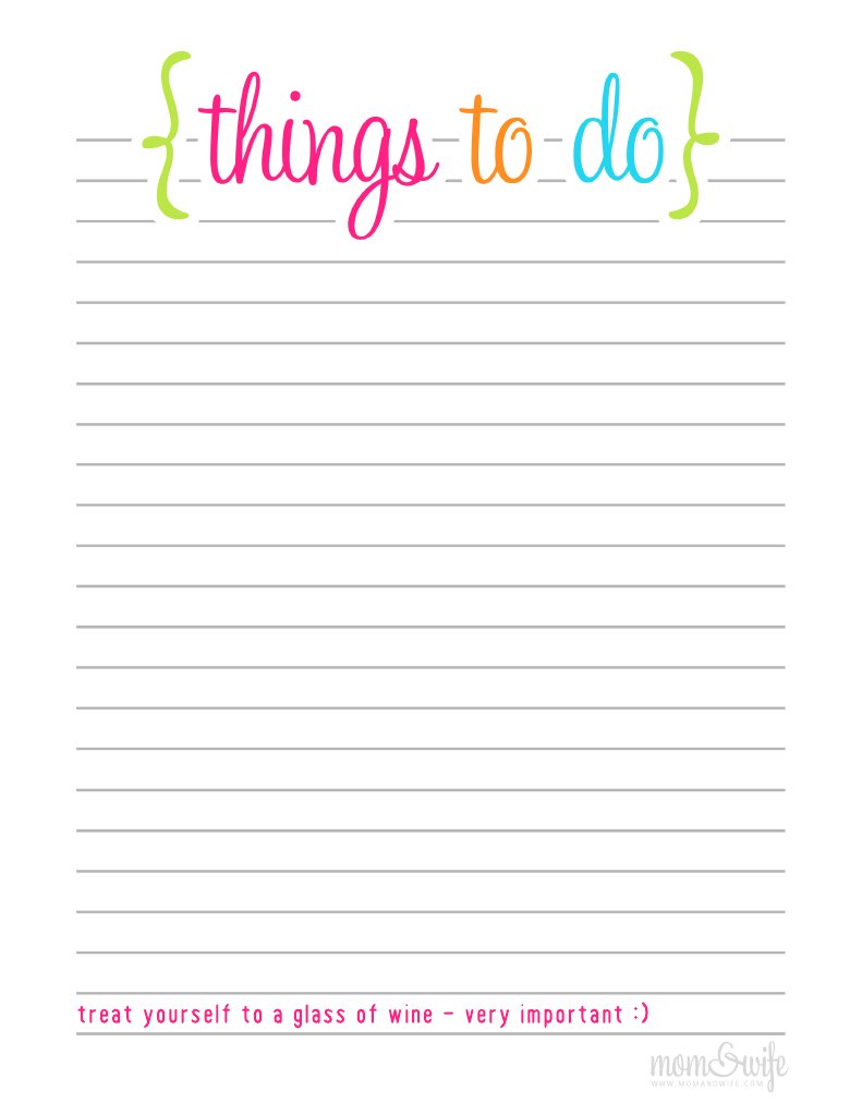 printable to do list