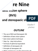 Lecture Nine: Best Vision Sphere (BVS) and Stenopaeic Slit