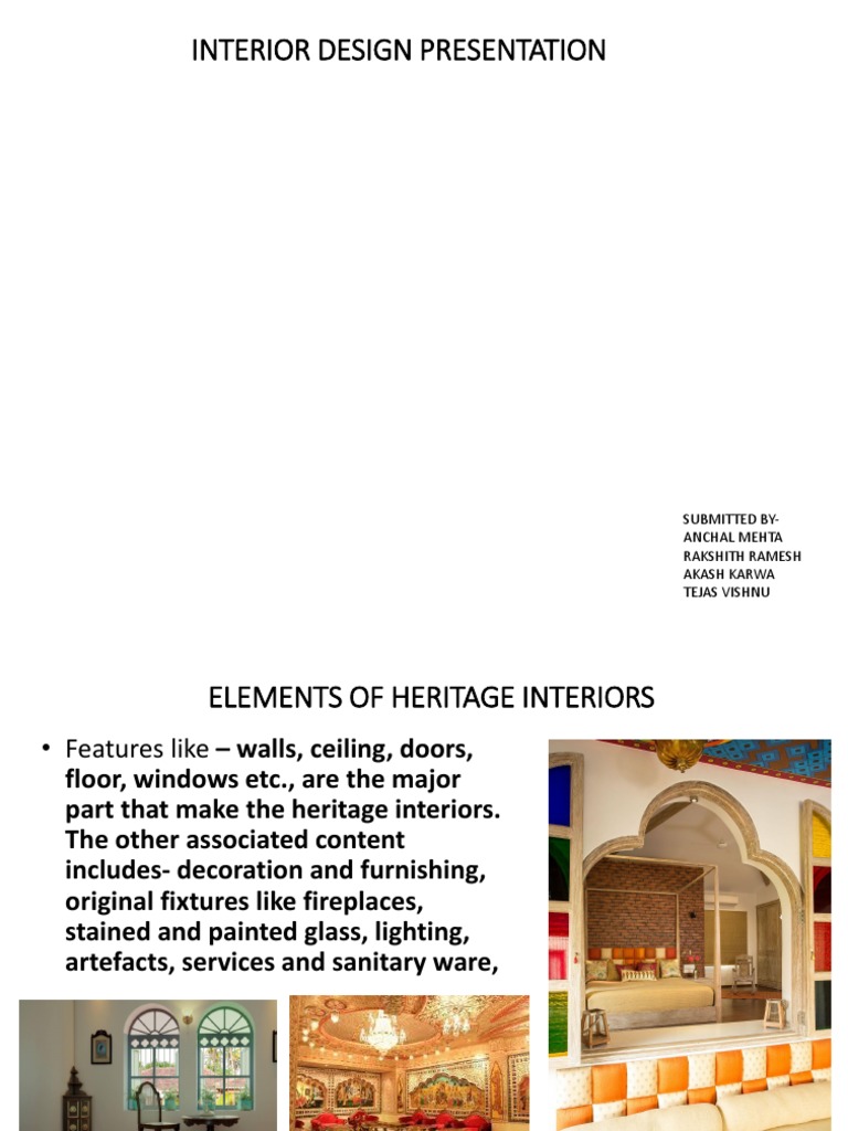 Heritage Interior Design Elements | PDF | Art Media | Architectural Design