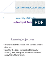Basic Concepts of Binocular Vision