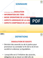 Dissolution-Liquidation de Societe