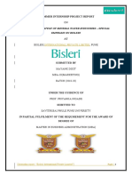 Marketing Strategy of Mineral Water Industries - Special Emphasis On Bisleri