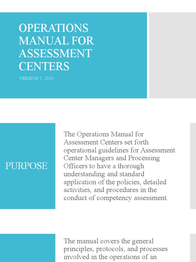 Assessment Center Operations Manual | PDF | Competence (Human Resources ...