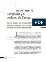 Las Zonas de Reserva Campesina y El Gobierno de Santos