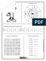 Tablas de Multiplicar - Fichas PDF