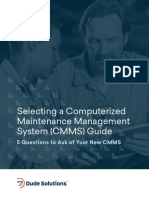 Selecting A Computerized Maintenance Management System (CMMS) Guide