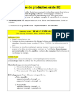 Épreuve de Production Orale B2 PDF