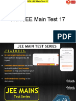 NTA JEE Main Test 17 PDF