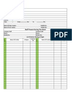 Staff Present During The Work: List of Worker Working at Night