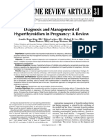 Cme Reviewarticle: Diagnosis and Management of Hyperthyroidism in Pregnancy: A Review