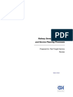 Railway Demand Forecasting and Service Planning Processes: Prepared For: Rail Freight Service Review