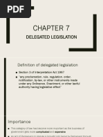 Chapter 7 Delegated Legislation