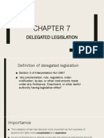 Chapter 7 Delegated Legislation
