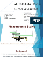 Research Methodology Project: Topic - Scales of Measurement