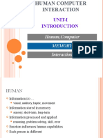 Unit-I: Memory Interaction Human, Computer