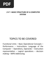 Unit I-Basic Structure of A Computer: System