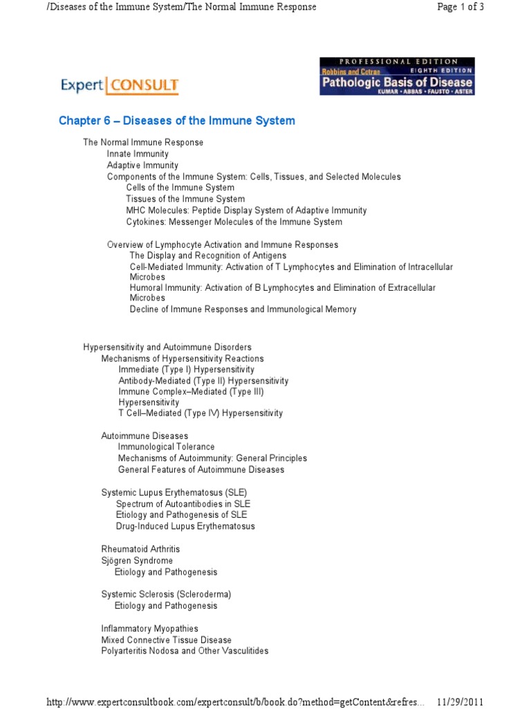 Chapter 6 - Diseases of The Immune System | PDF | Innate Immune System ...