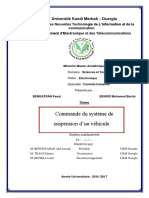 Commande Du Système de Suspension D'un Véhicule: Université Kasdi Merbah - Ouargla