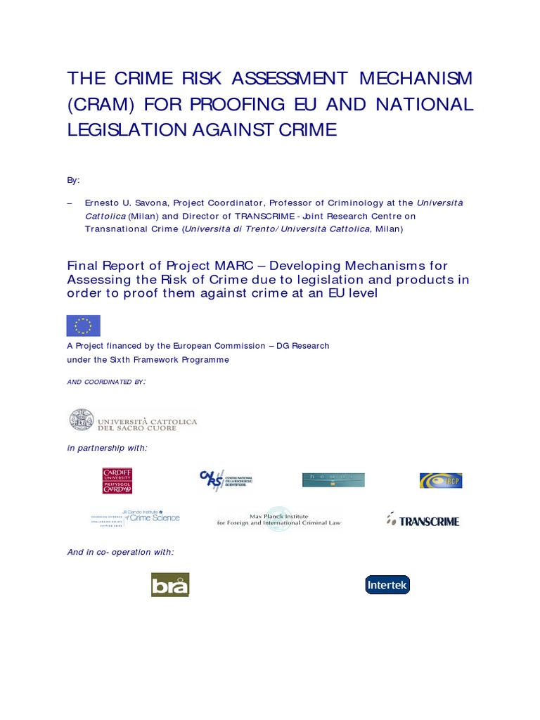 THE Crime Risk Assessment Mechanism (CRAM) FOR Proofing EU AND National ...