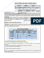 8° y 9° Secuencia Didáctica SD-25 Secundaria Tablas de Frecuencias y Medidas de Tendencia Central Componente Aleatorio PDF