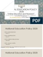 IN National Education Policy 2020: "Online Education and Research"