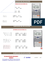 Ejrcicios de Aplicación: Sistemas de Ecuaciones 2X2