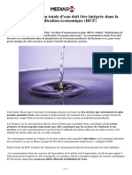 La Consommation Totale D'eau Doit Être Intégrée Dans La Planification Économique (HCP) PDF