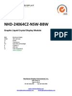 NHD-24064CZ-NSW-BBW: Graphic Liquid Crystal Display Module