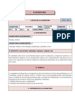 CARTA DESCRIPTIVA DE BIOQUÍMICA (II-S)