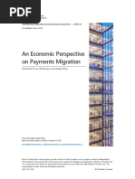 An Economic Perspective On Payments Migration: Staff Working Paper/Document de Travail Du Personnel - 2020-24