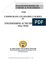 Engineering & Technology: List of Suggested Books of Indian Authors & Publishers FOR Undergraduate Degree Courses IN