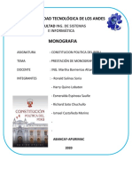 Monografia de Constitucion Politica Del Peru CARATULA Indice Etc