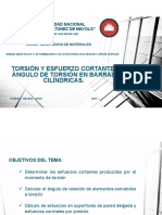 TORSIÓN, ESFUERZO CORTANTE, ÁNGULO DE TORSIÓN