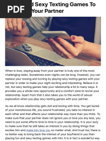 11 Fun and Sexy Texting Games To Play With Your Partner - Love Dignity