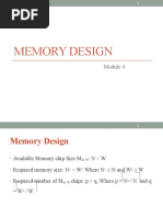 9-Memory Design (Module4) - 18-Dec-2019Material - I - 18-Dec-2019 - Module - 4A - Memory - Design