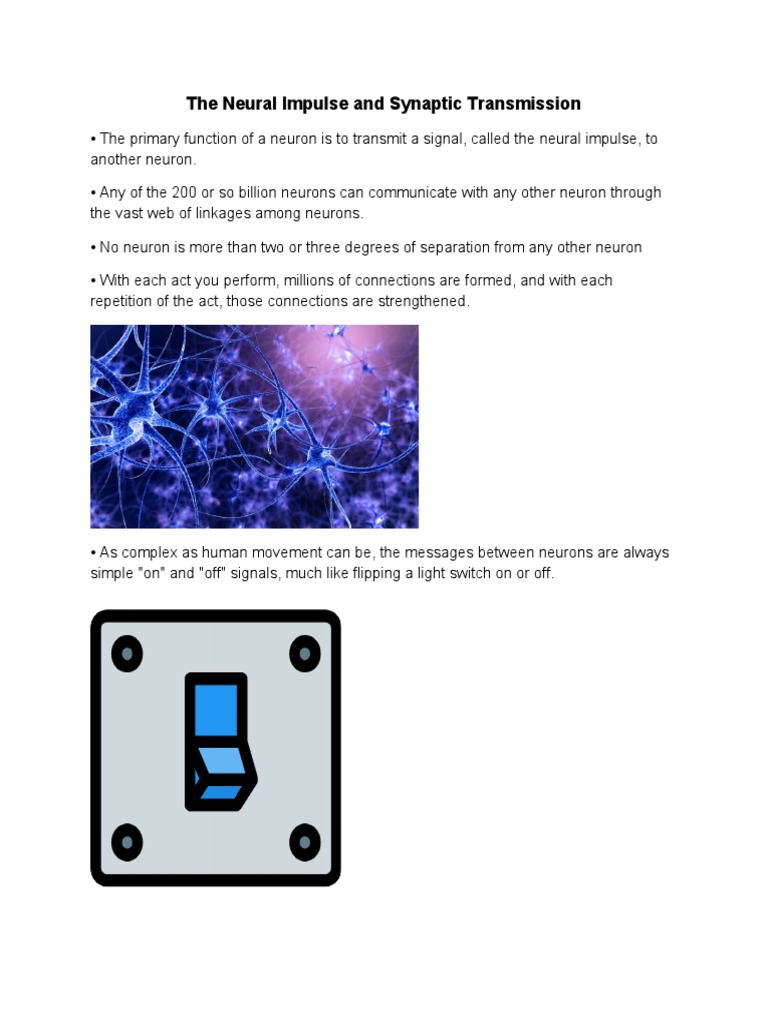Neural Impulse and Synaptic Transmission | PDF | Science & Mathematics