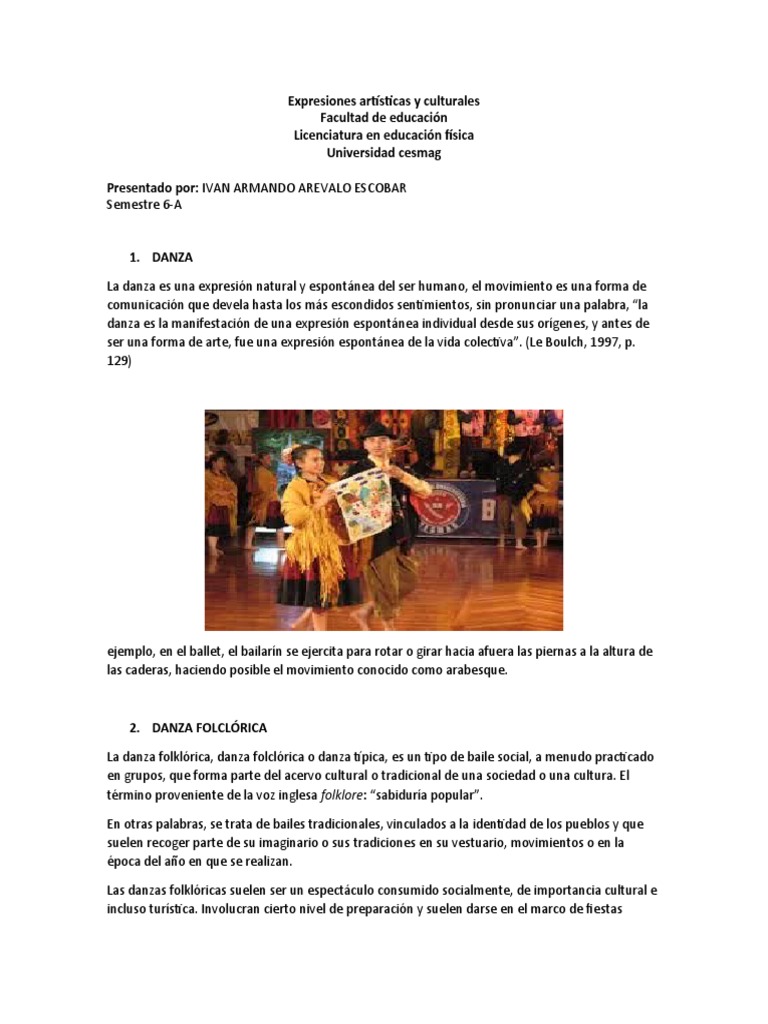 Importancia de la Danza Folklórica | PDF | Bailes | Folklore