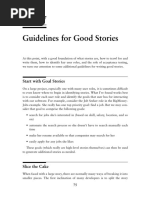 Guidelines For Good Stories: Start With Goal Stories