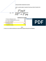 Fórmula Tamaño de La Muestra