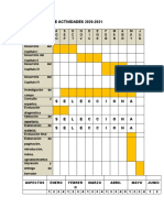 Cronograma de Actividades 2020-2021