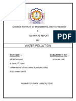 Water Pollution: A Technical Report ON